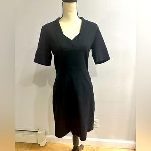 Emc2 black dress with sleeve, fitted waste - size 12
